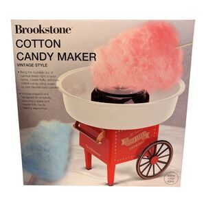 Brookstone Cotton Candy Maker Vintage Style Cart New